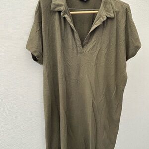 Banana Republic Olive Green Short Sleeve Tunic